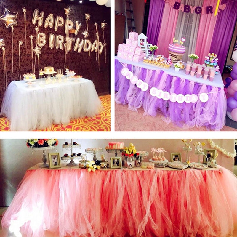 Anteer Crystal Organza Tulle Sheer Fabric Backdrop Curtains for Wedding Baby Shower Birthday Party Event Decor, 19â€ by 30 Yard (Purple) - Image 5
